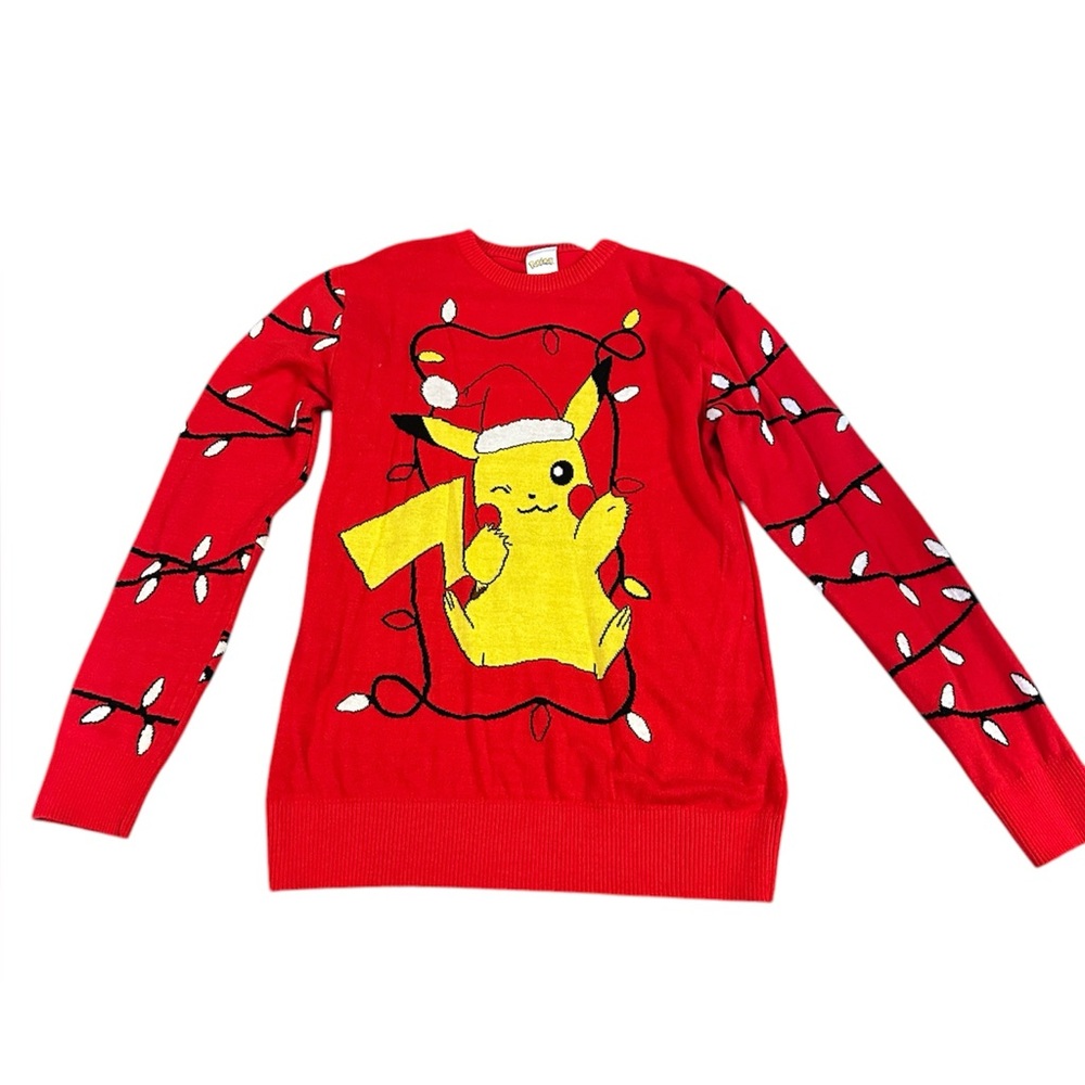 Pokémon Red Pikachu Holiday Sweater Christmas ugly Sweater